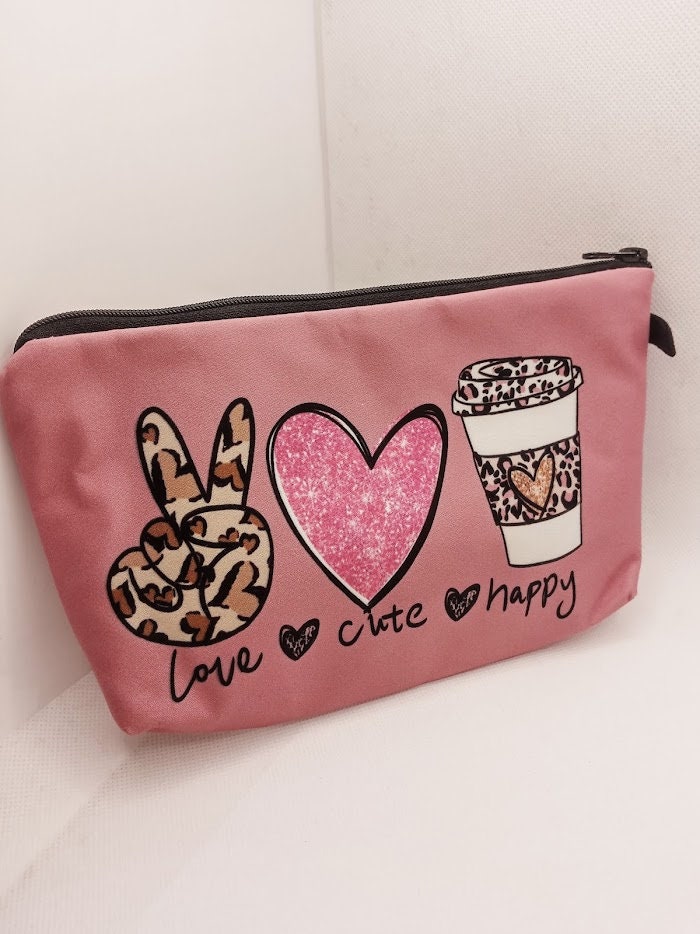 Leopard Print Love - Pink Makeup Toiletry Travel Bag
