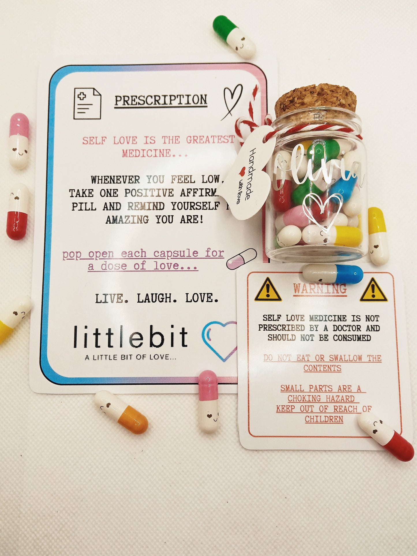 Self Love Medicine Bottle - Personalised Mental Health Gift