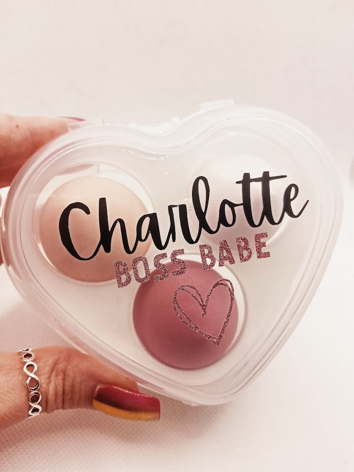 Beauty Blender Box - BOSS BABE PERSONALISED - Makeup Sponge Gift Box