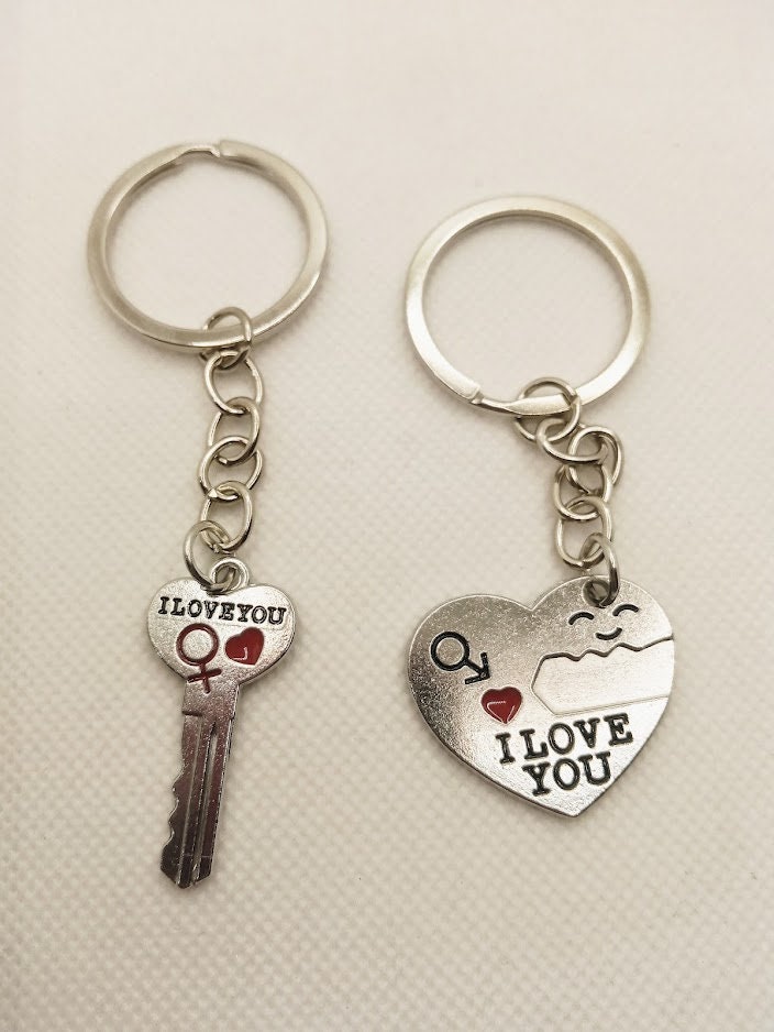 Couples Keyrings - His and Hers Love Key Chain Duo