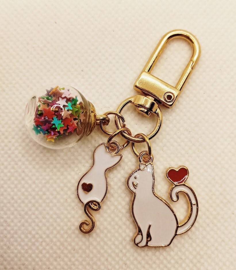 Cat Lover Keyring - Cute Cat Key Chain Charm
