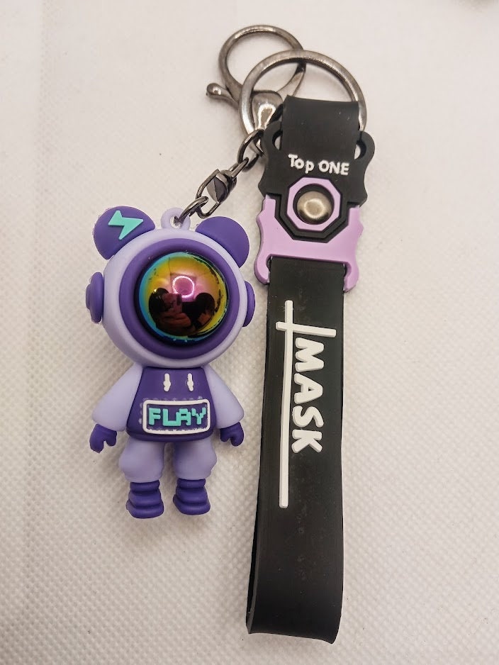Astronaut Bear Keyring - Space Gamer Key Chain