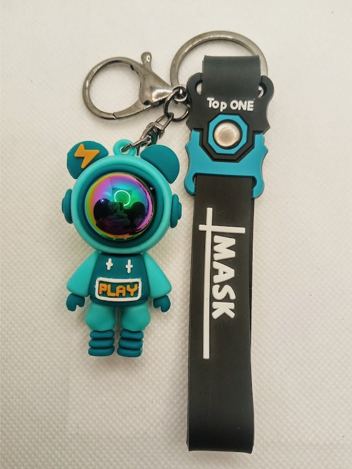 Astronaut Bear Keyring - Space Gamer Key Chain