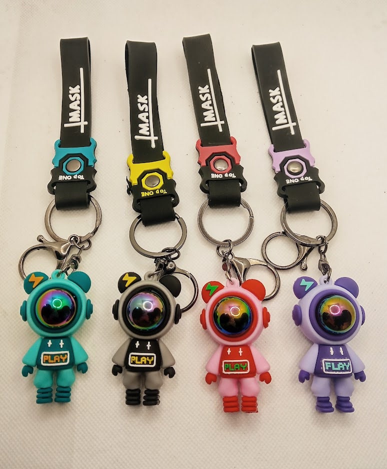 Astronaut Bear Keyring - Space Gamer Key Chain