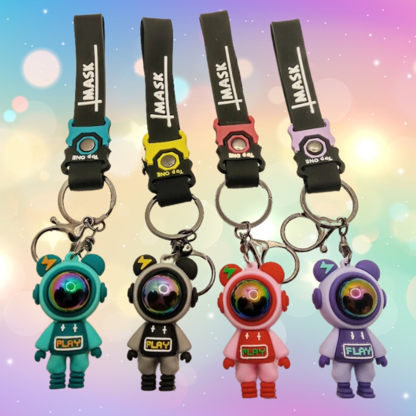 Astronaut Bear Keyring - Space Gamer Key Chain