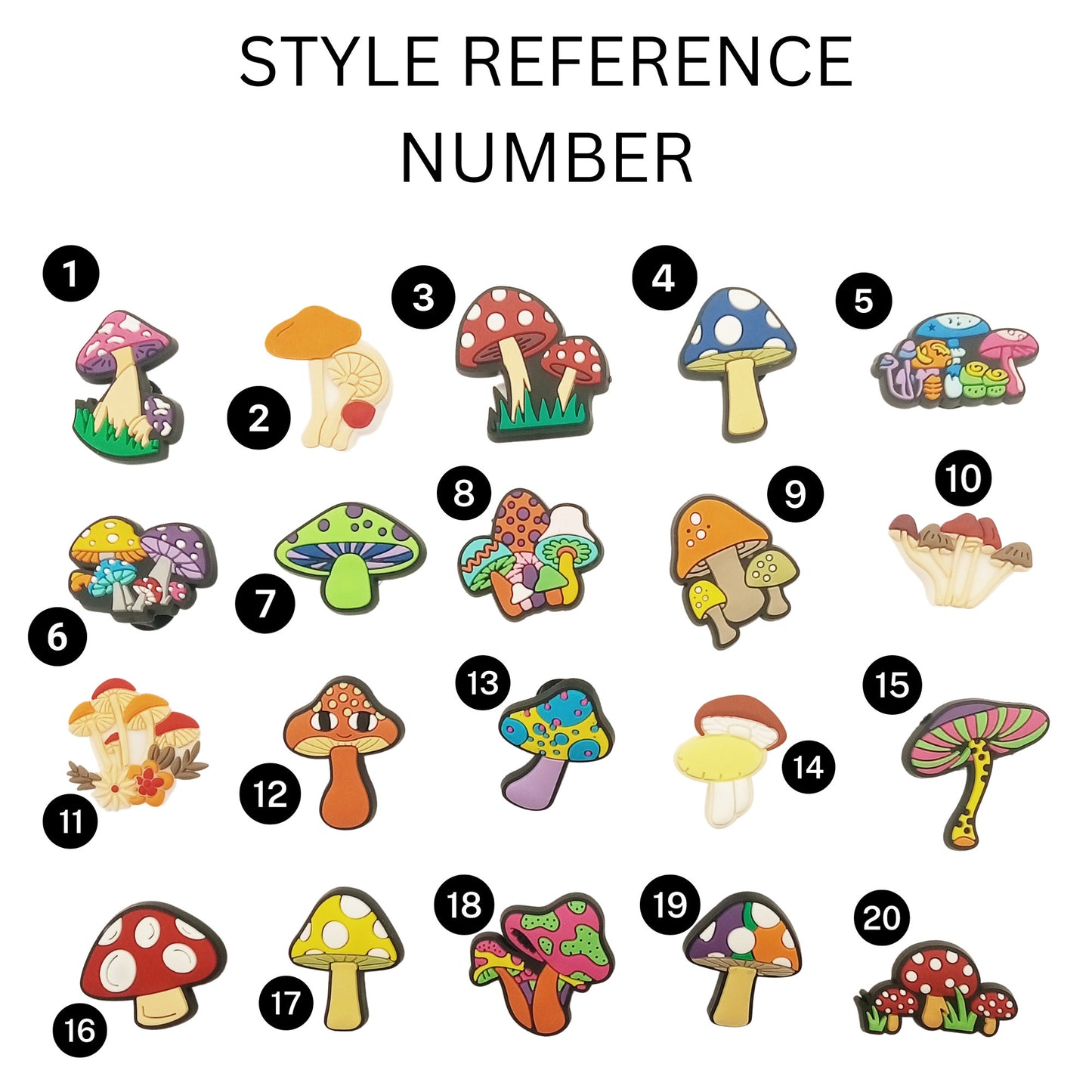 Mushroom Croc Charms - Mushroom Design Jibbitz
