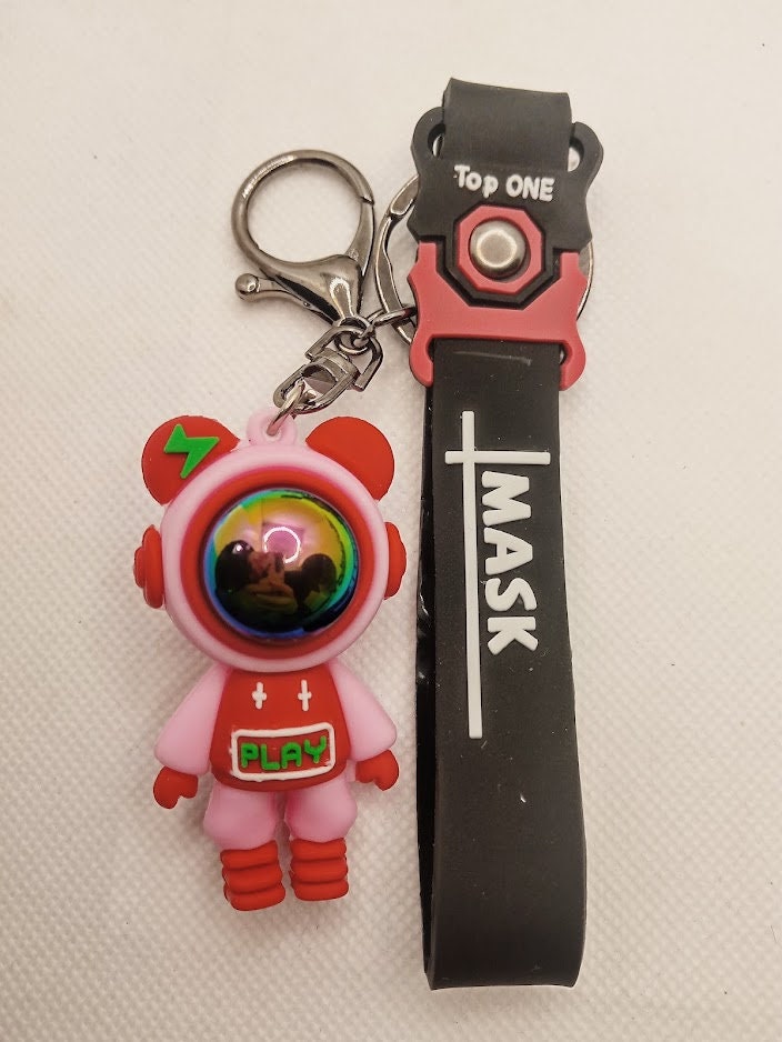 Astronaut Bear Keyring - Space Gamer Key Chain