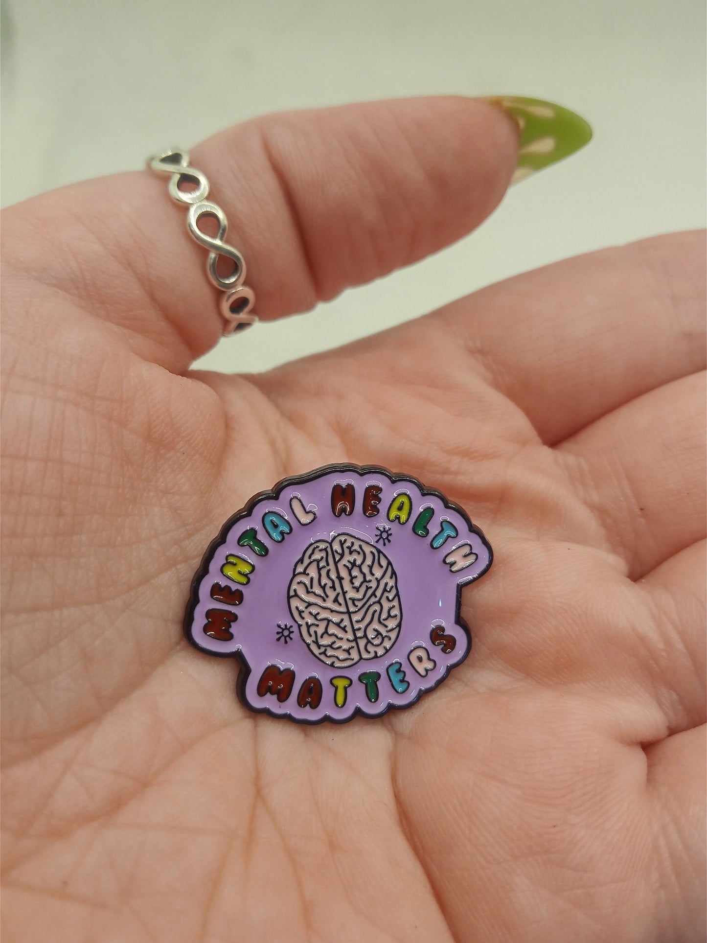Mental Health Matters Pin Badge - Cute Self Love Enamel Pin Badge t