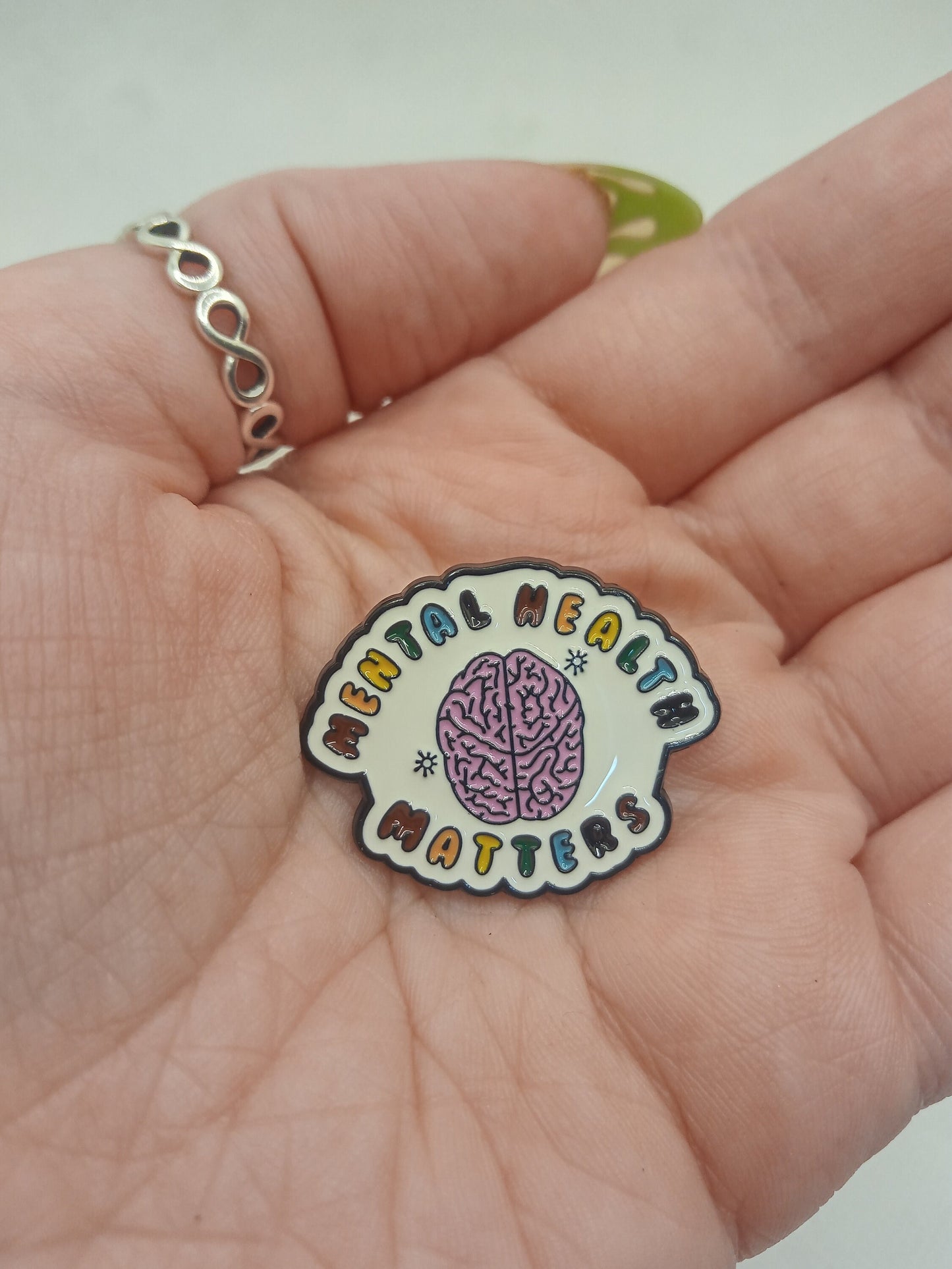 Mental Health Matters Pin Badge - Cute Self Love Enamel Pin Badge t