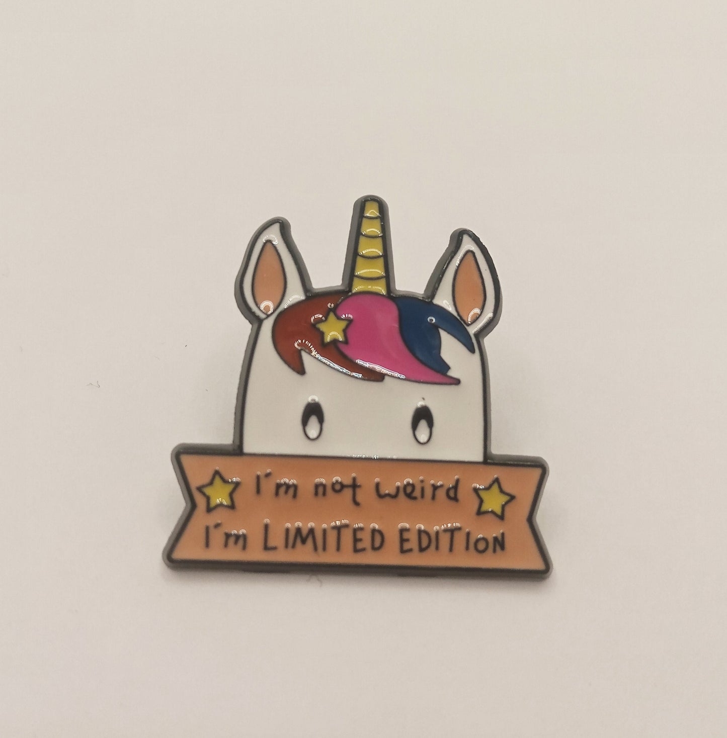 Cute Unicorn Pin Badge - Limited Edition Cartoon Unicorn Enamel Pin Badge