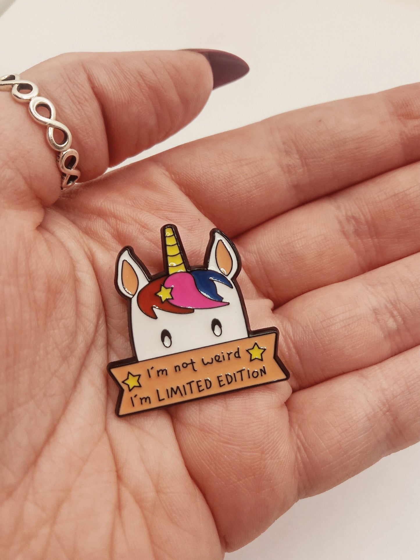 Cute Unicorn Pin Badge - Limited Edition Cartoon Unicorn Enamel Pin Badge