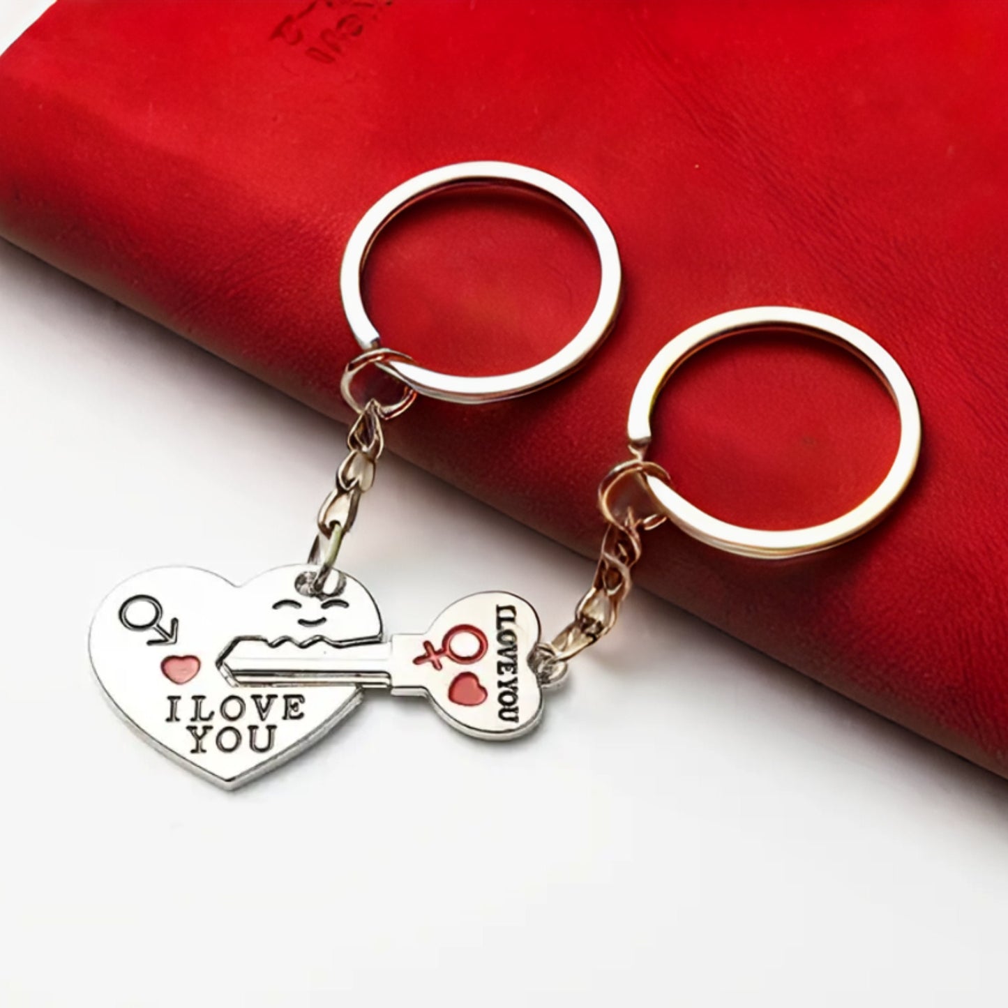 Couples Keyrings - His and Hers Love Key Chain Duo