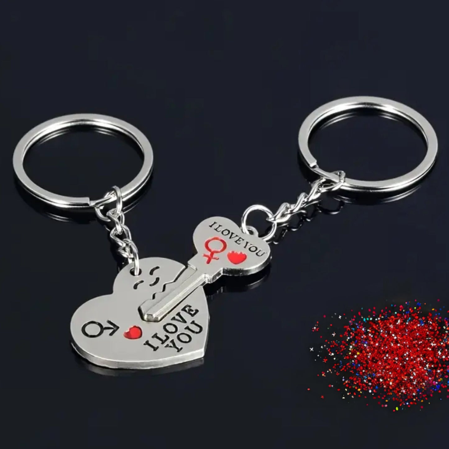 Couples Keyrings - His and Hers Love Key Chain Duo