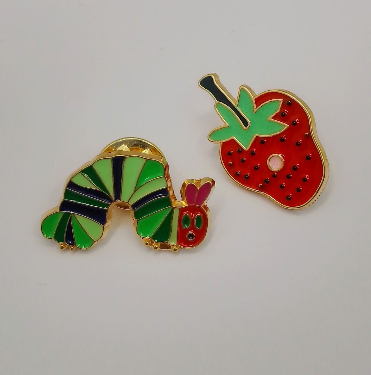 Hungry Caterpillar Pin Badge Set - Cute Limited Edition Cartoon Pin Badge