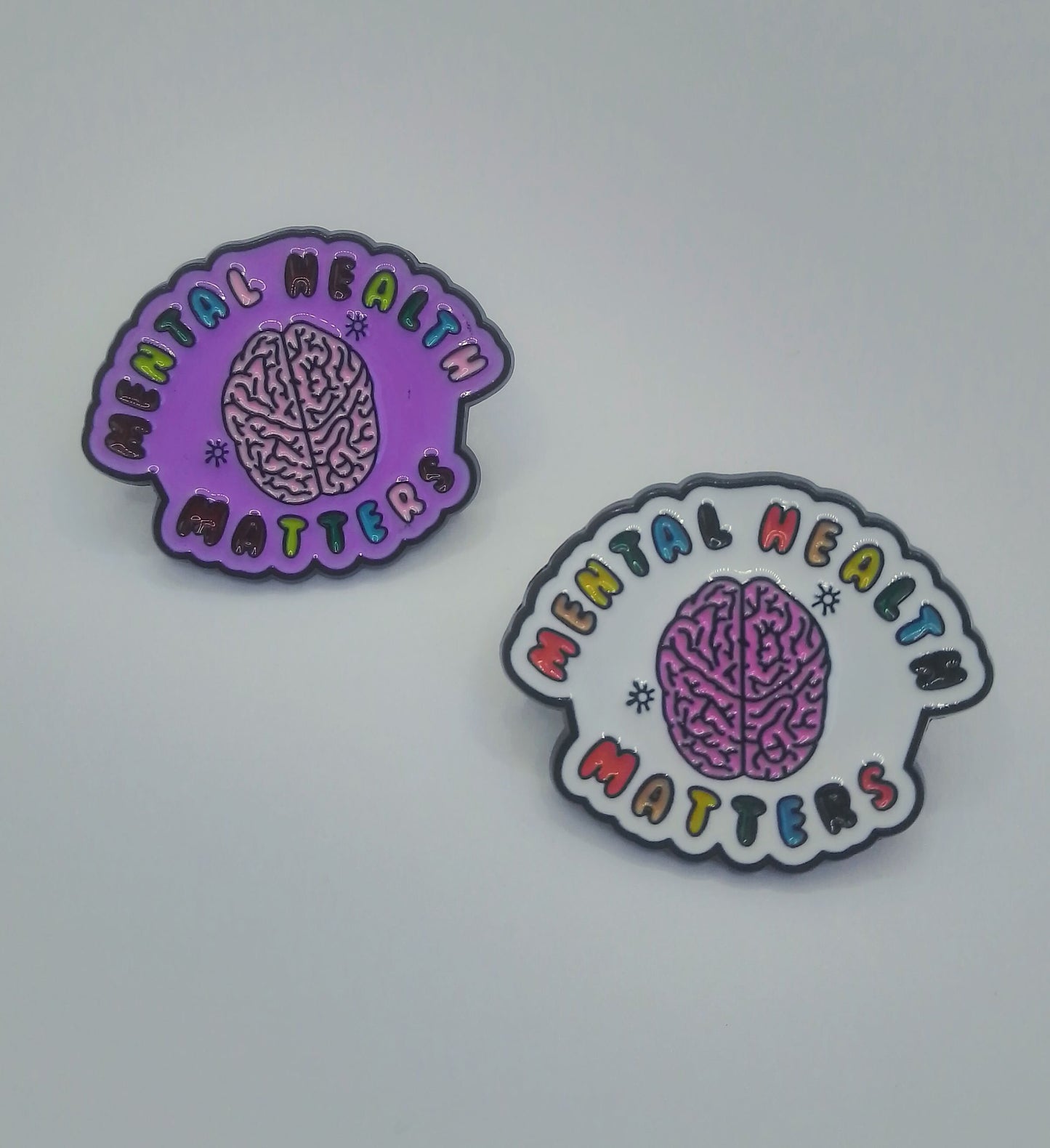 Mental Health Matters Pin Badge - Cute Self Love Enamel Pin Badge t
