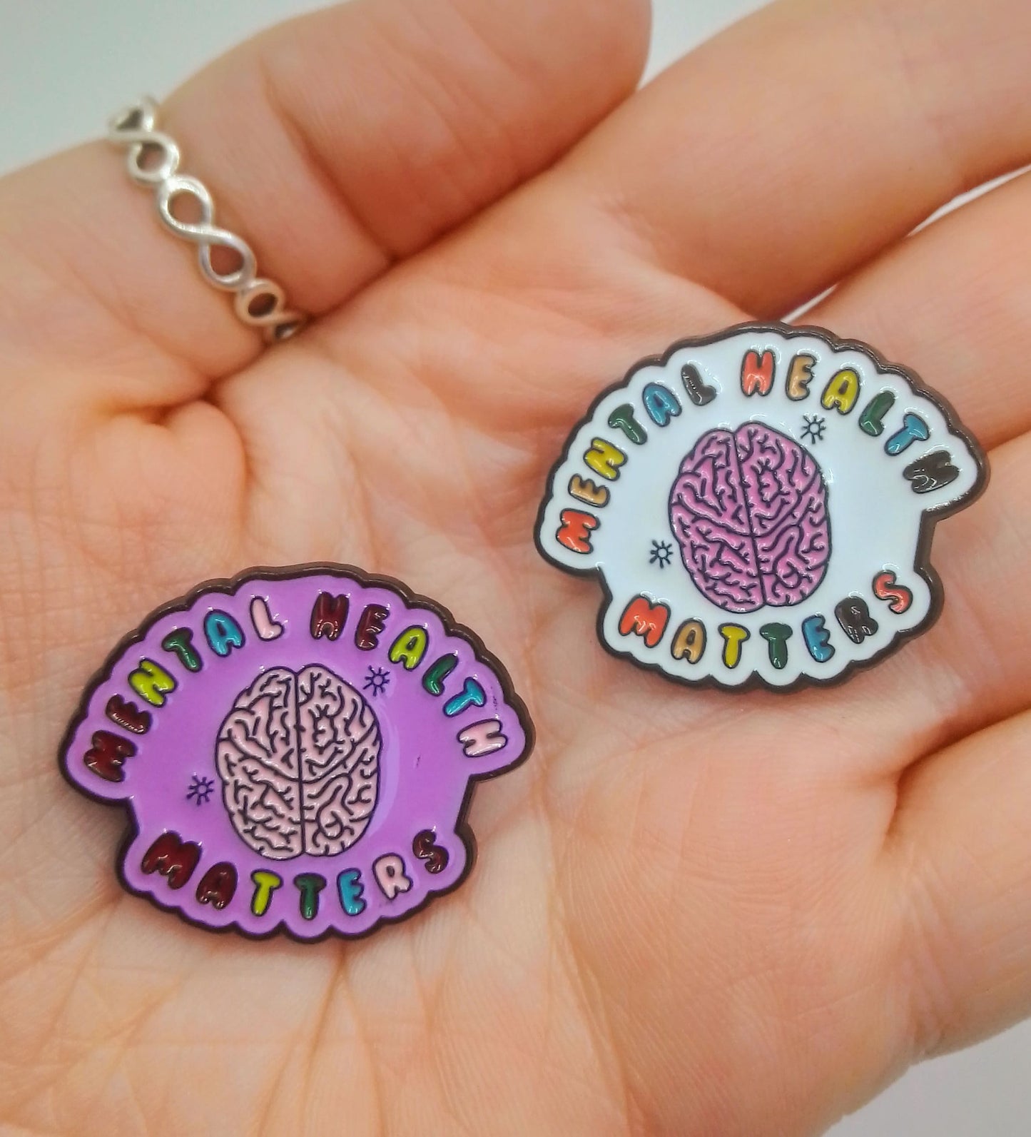 Mental Health Matters Pin Badge - Cute Self Love Enamel Pin Badge t