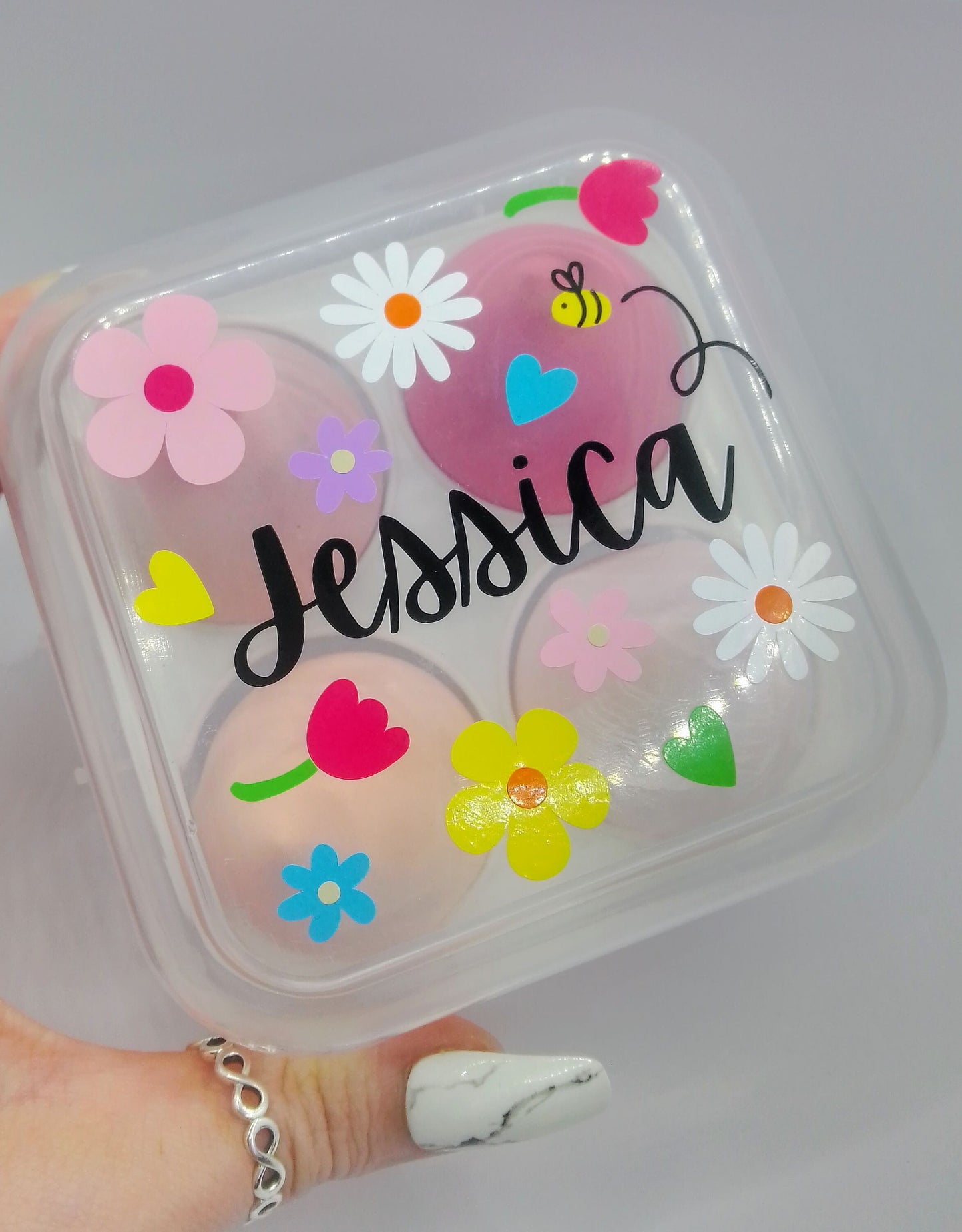 Personalised Beauty Blender Box - Summer Flowers Makeup Sponge Gift