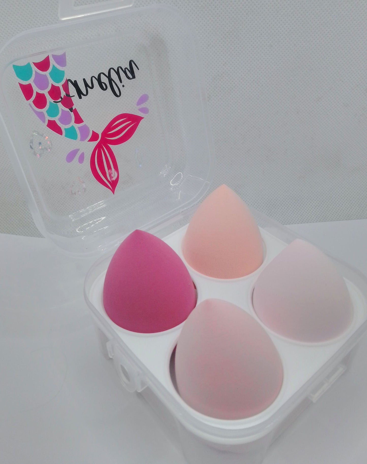 Personalised Mermaid Beauty Blender Box - Mermaid Splash Makeup Sponge Gift Box