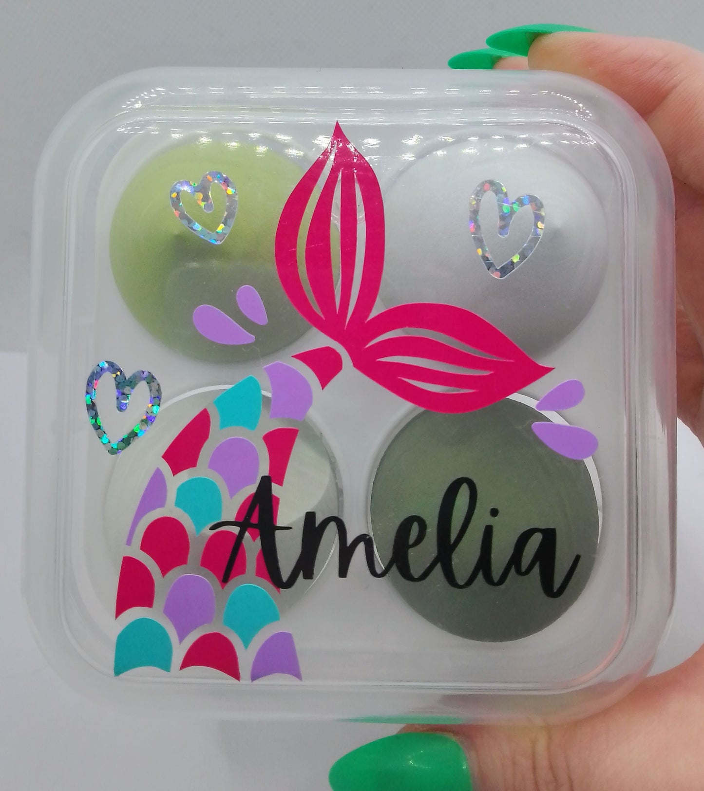 Personalised Mermaid Beauty Blender Box - Mermaid Splash Makeup Sponge Gift Box