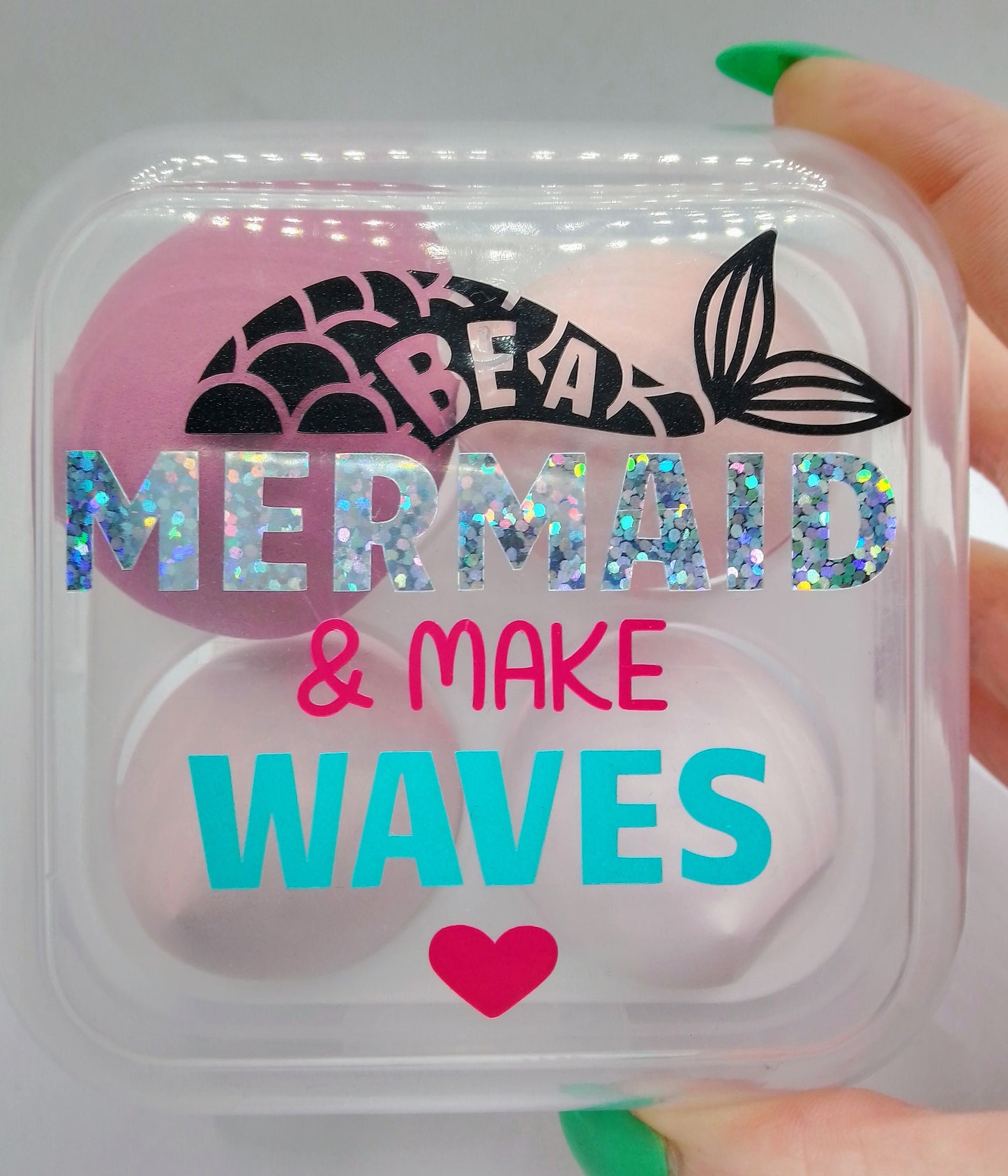 Mermaid Beauty Blender Box - Mermaid Tail Makeup Sponge Gift