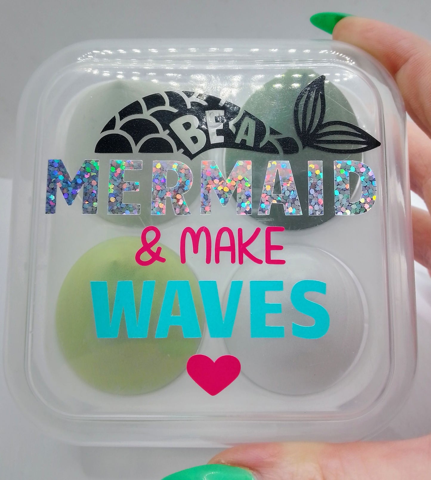 Mermaid Beauty Blender Box - Mermaid Tail Makeup Sponge Gift