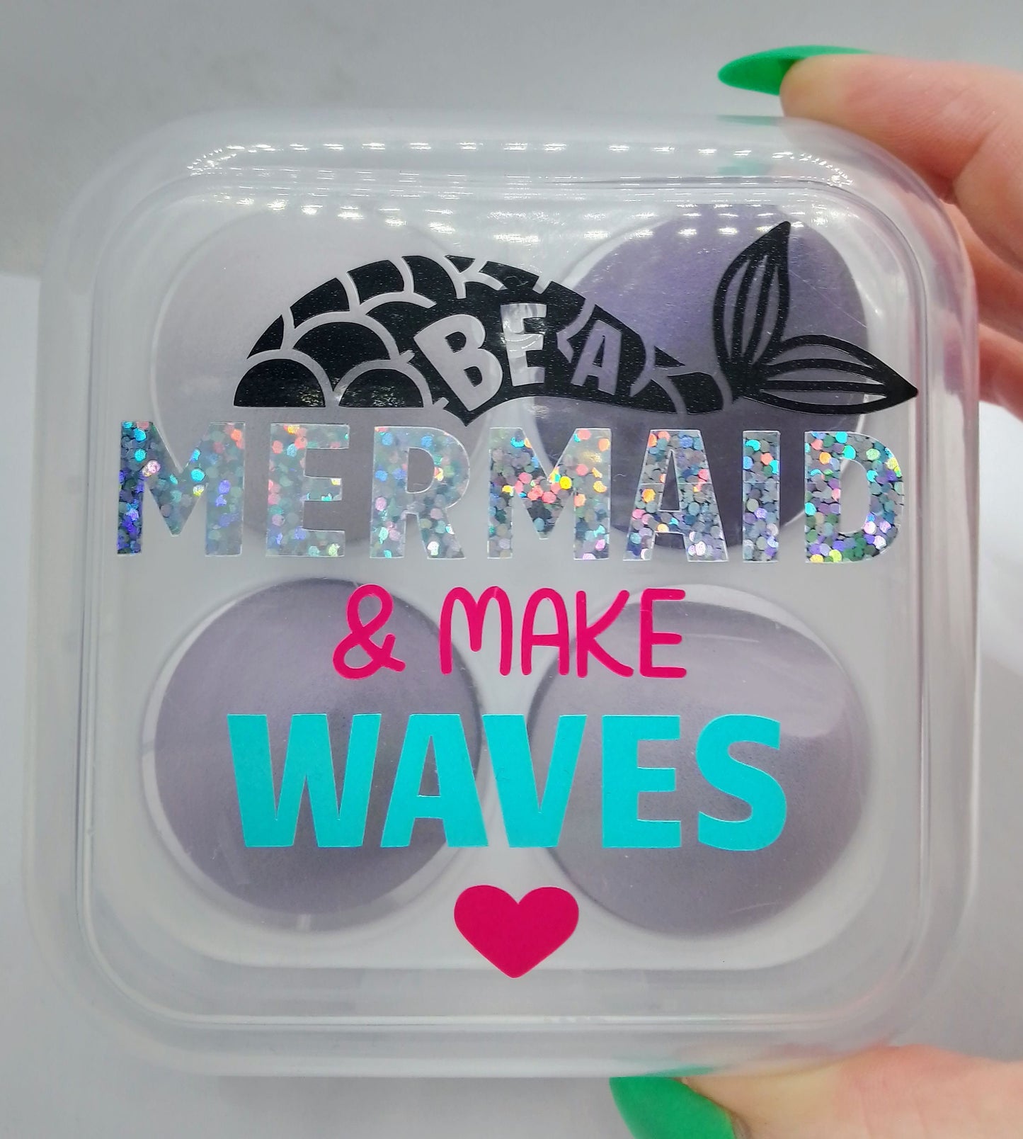 Mermaid Beauty Blender Box - Mermaid Tail Makeup Sponge Gift