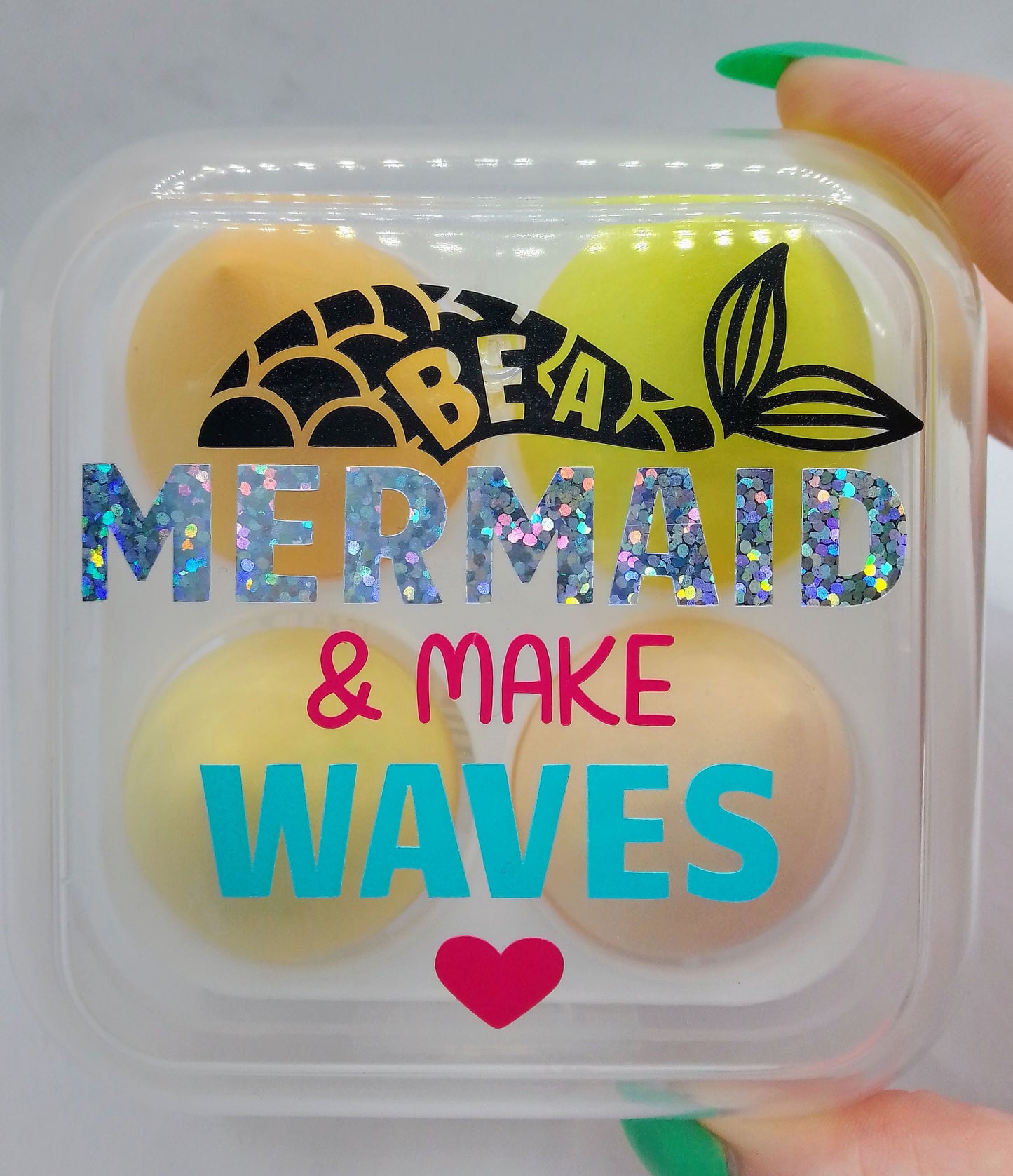 Mermaid Beauty Blender Box - Mermaid Tail Makeup Sponge Gift