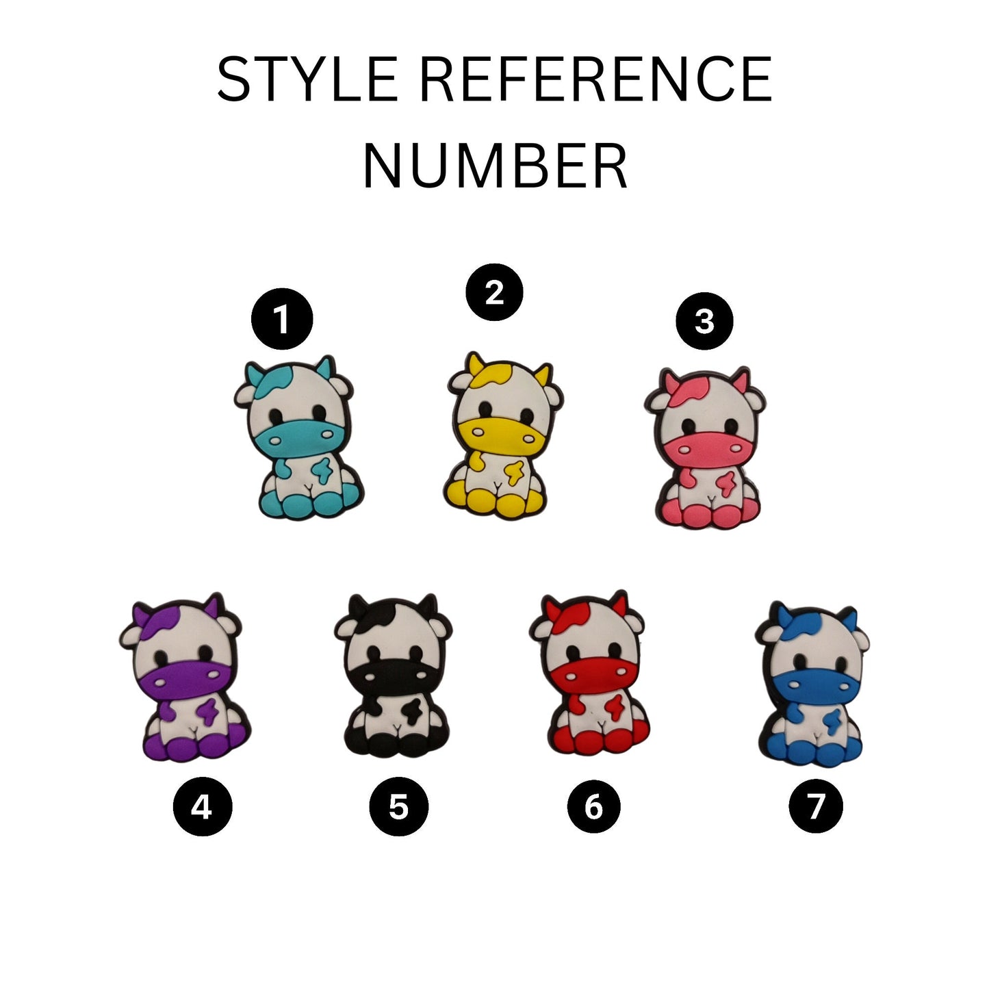 Cow Croc Charms - Cartoon Cow Jibbitz
