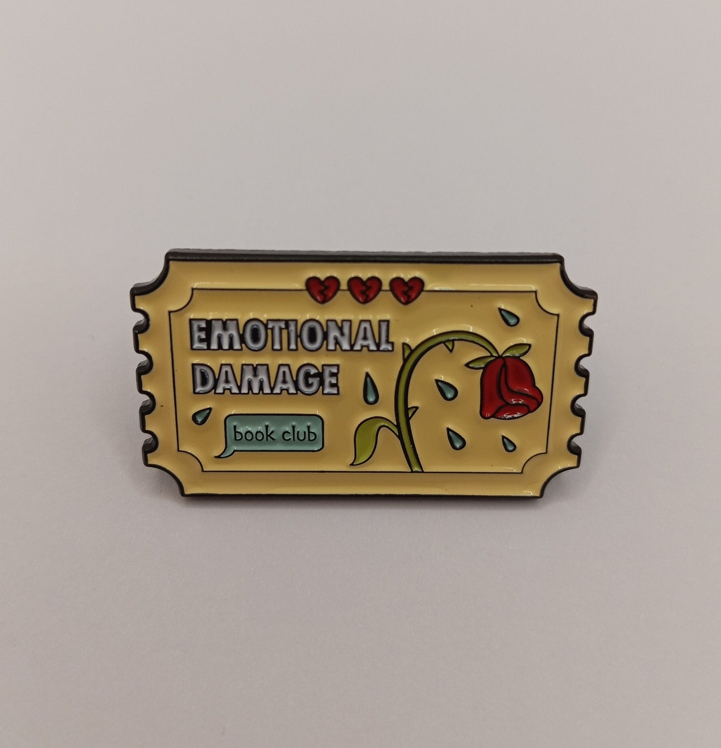 Book Club Ticket Pin Badge - Anti Social Pin Badge