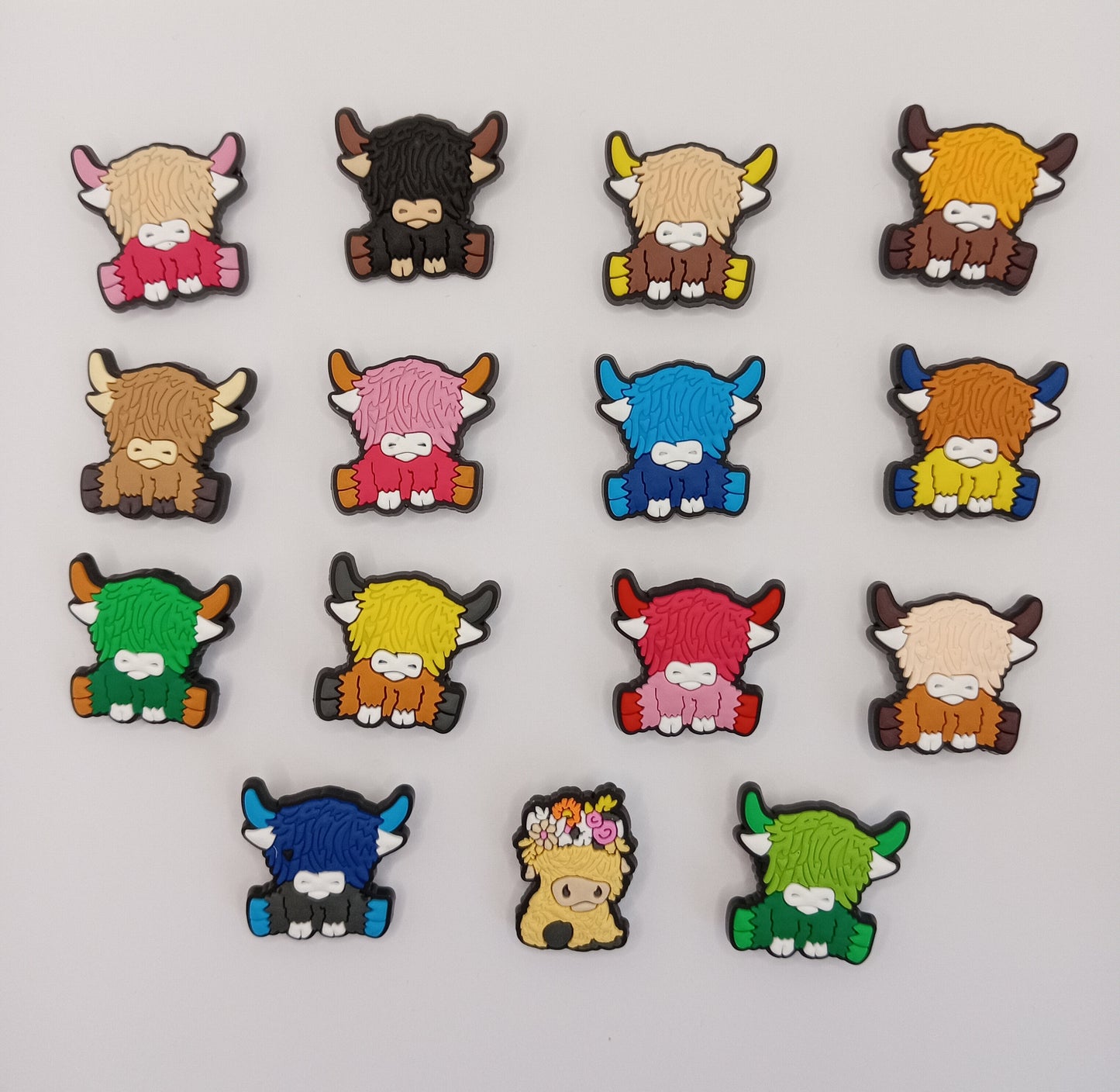 Highland Cow Croc Charms - Cute Cow Jibbitz
