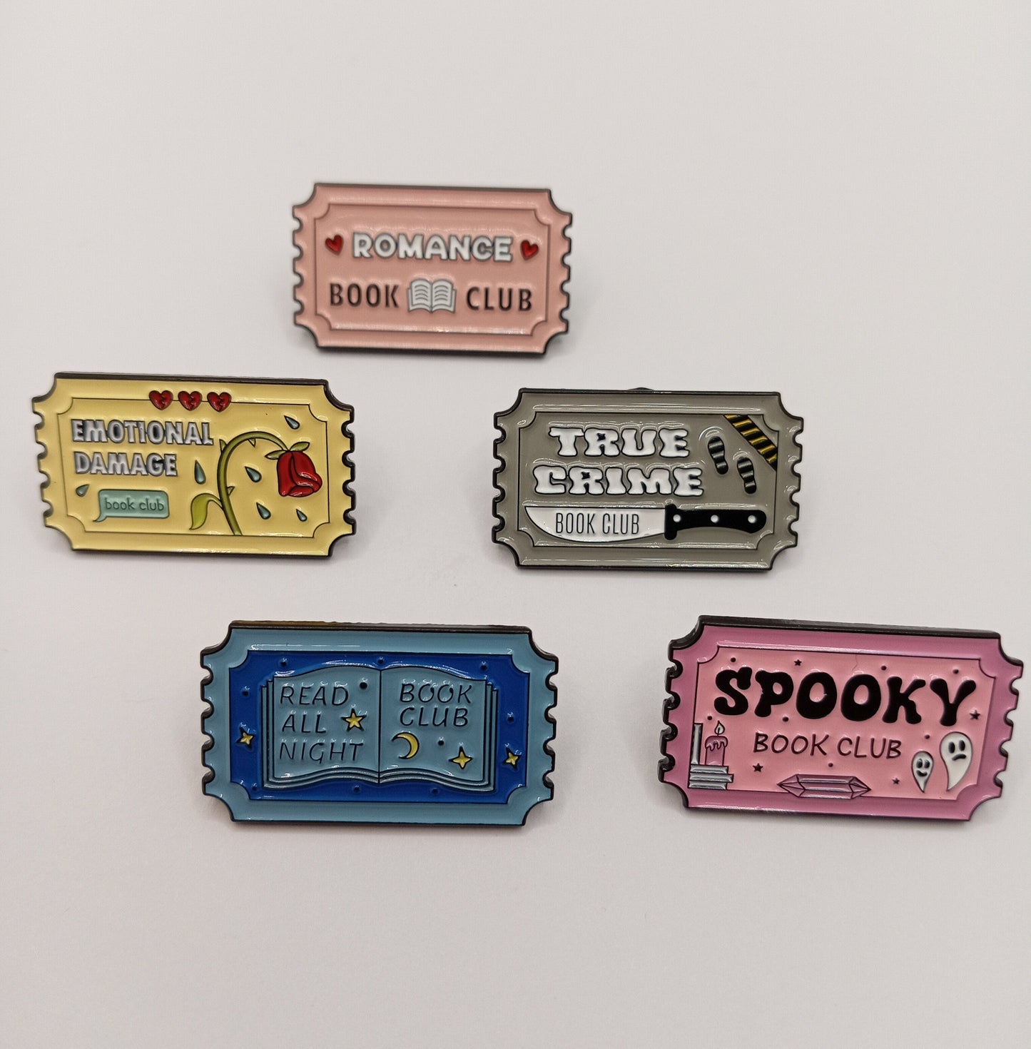 Book Club Ticket Pin Badge - Anti Social Pin Badge