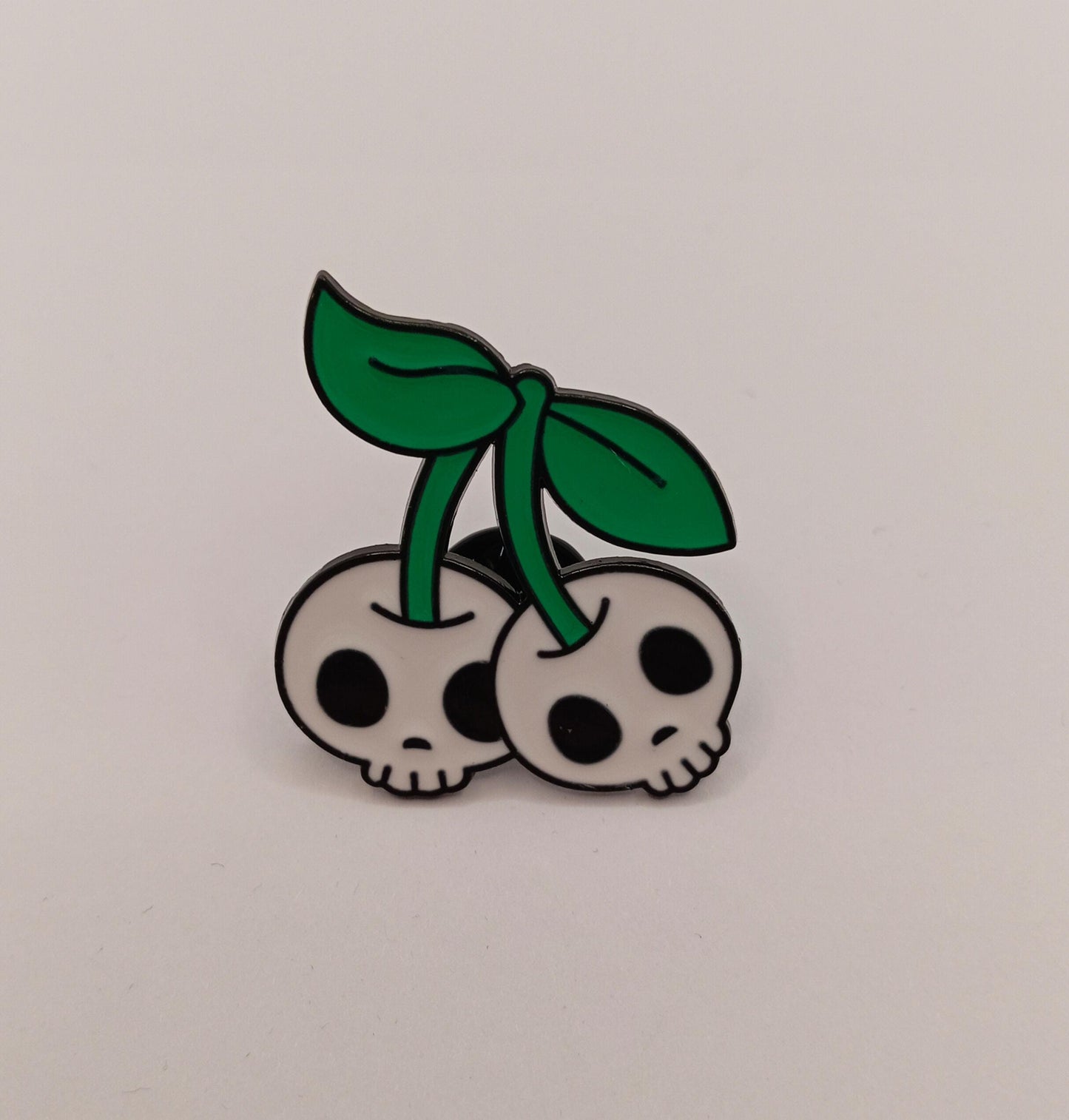 Cherry Skulls Pin Badge - Cute Gothic Pin Badge