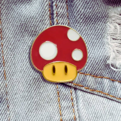 Cute Mushroom Pin Badge - Cartoon Mushroom Pin Gift