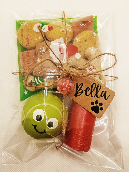 Mini Christmas Dog Gift Bundle - Personalised Doggy Stocking Filler Gift