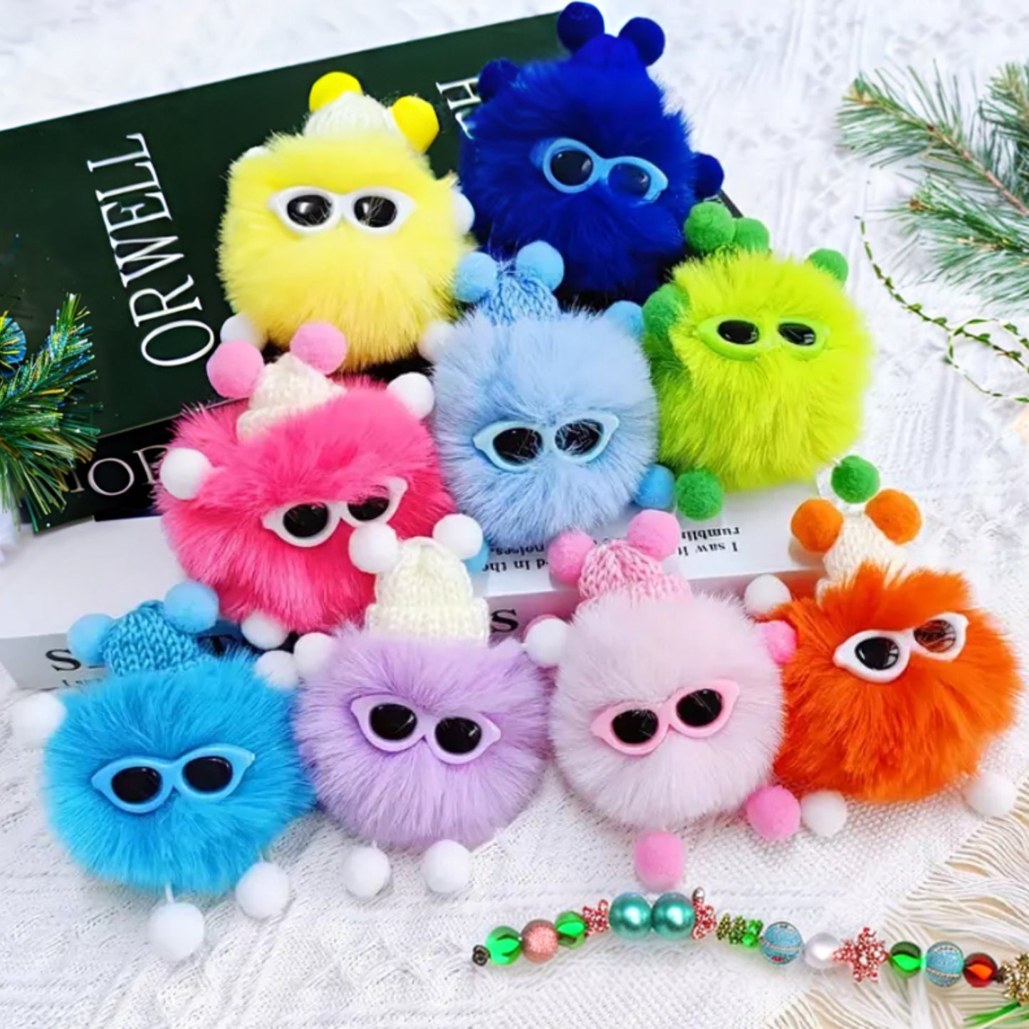 Winter Fur Ball Croc Charms - Festive Christmas Jibbitz