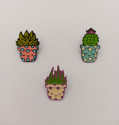 Cute Cactus Pin Badge - Positive Pin Badge