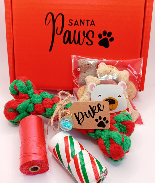 Santa Paws Christmas Dog Gift Box - Personalised Dog Gift