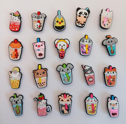 Animal Bubble Tea Croc Charms - Cute Jibbitz