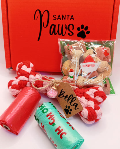 Santa Paws Christmas Dog Gift Box - Personalised Dog Gift