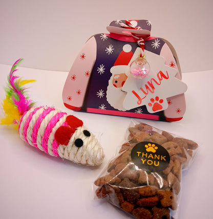 Purrfect Mini Christmas Jumper Box - Personalised Cat Gift