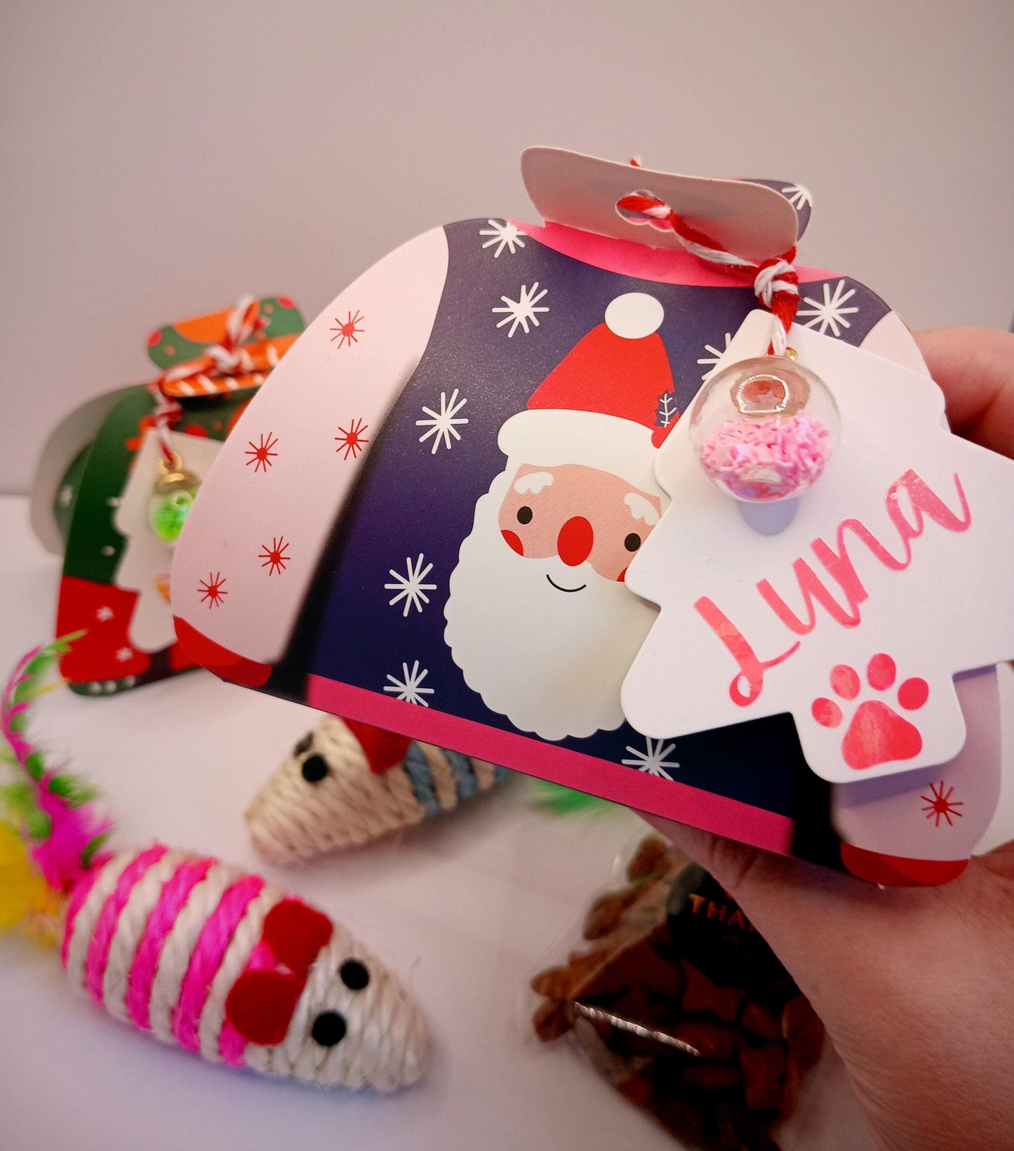 Purrfect Mini Christmas Jumper Box - Personalised Cat Gift