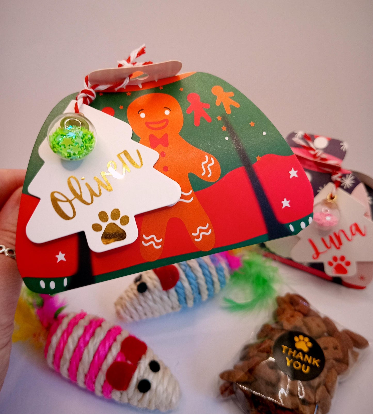 Purrfect Mini Christmas Jumper Box - Personalised Cat Gift
